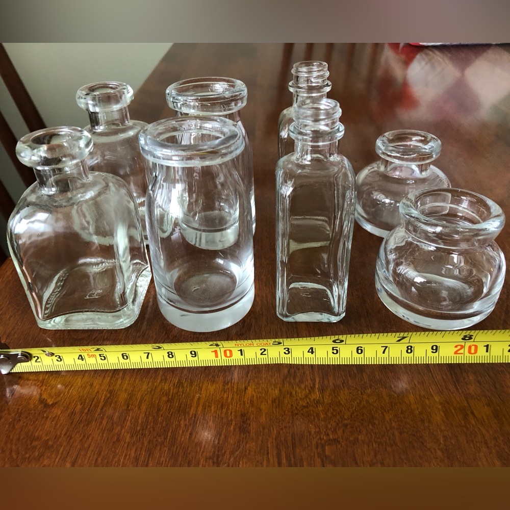 COPY - Bundle of 8 small glass jars vases - Picture 4 of 5